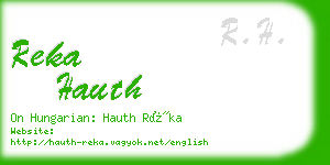 reka hauth business card